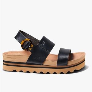 Reef Black and Tan Women's Sandals